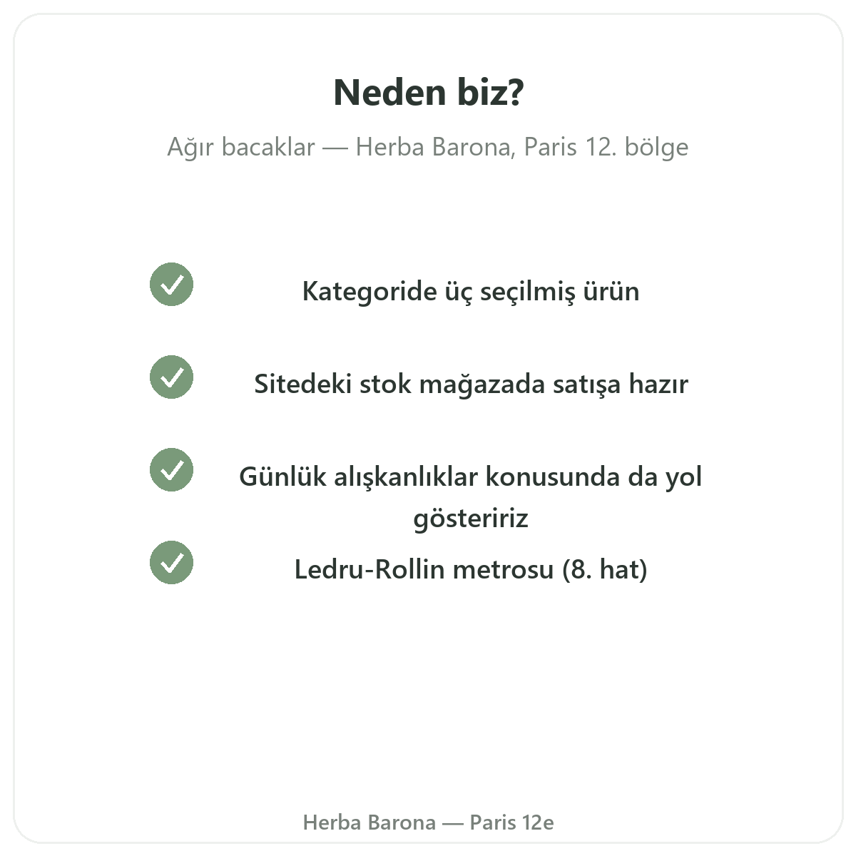 Paris’te ağır bacak takviyeleri neden Herba Barona’dan alınmalı - Paris 12. bölge