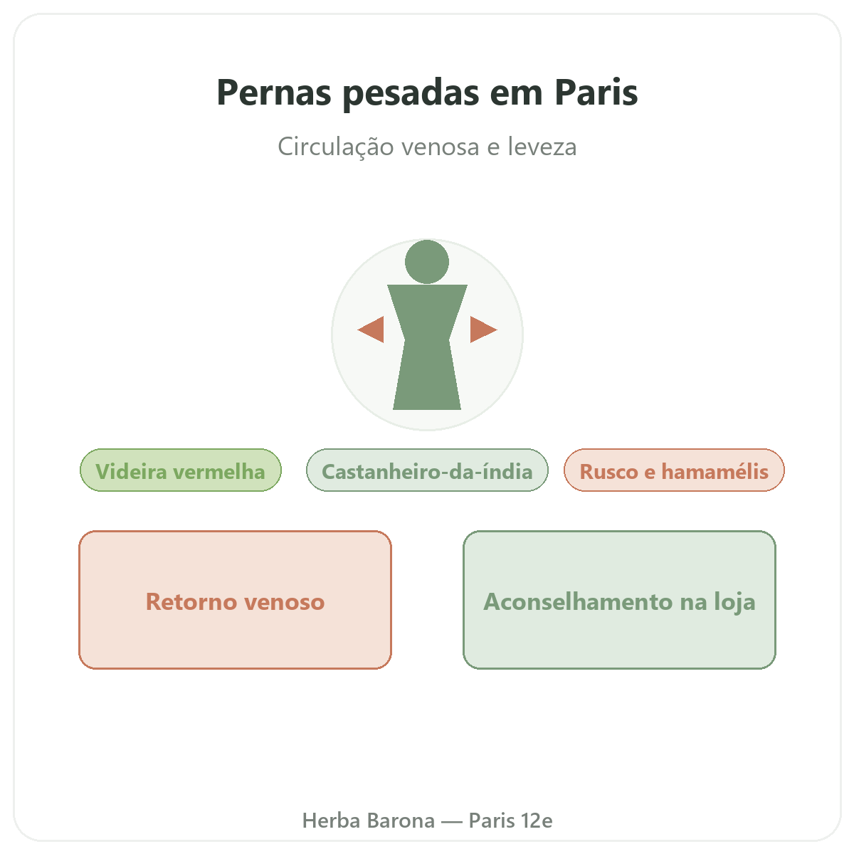 Suplementos para pernas pesadas em Paris - na Herba Barona Paris 12e