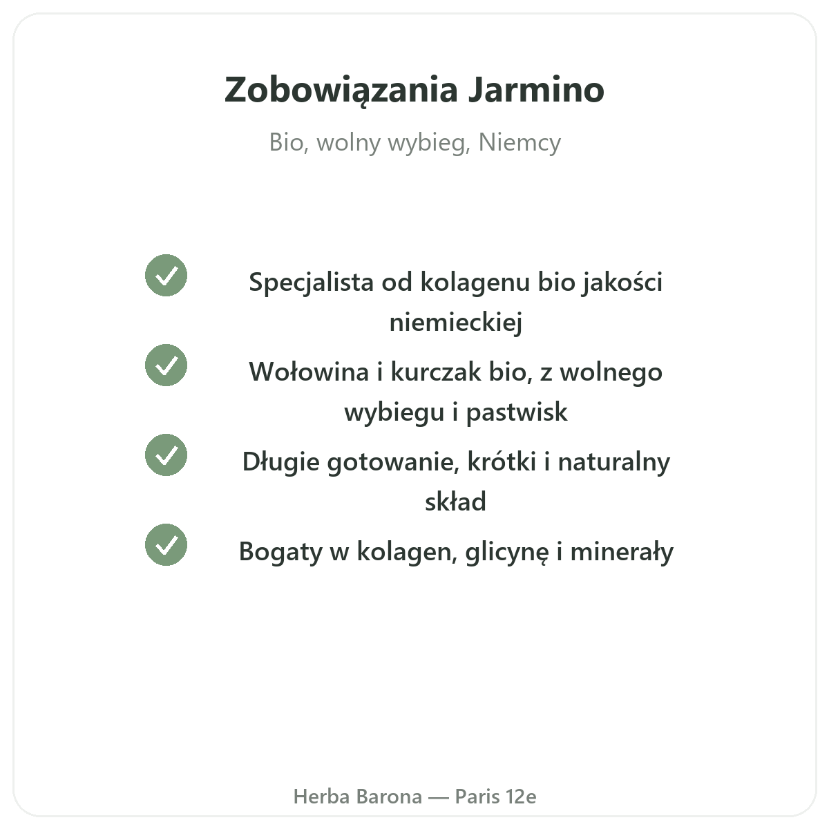 Jarmino Paryż - zobowiązania jakościowe i opatentowane surowce u Herba Barona