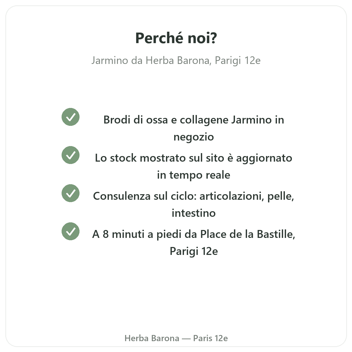 Perché acquistare Jarmino a Parigi da Herba Barona Parigi 12e