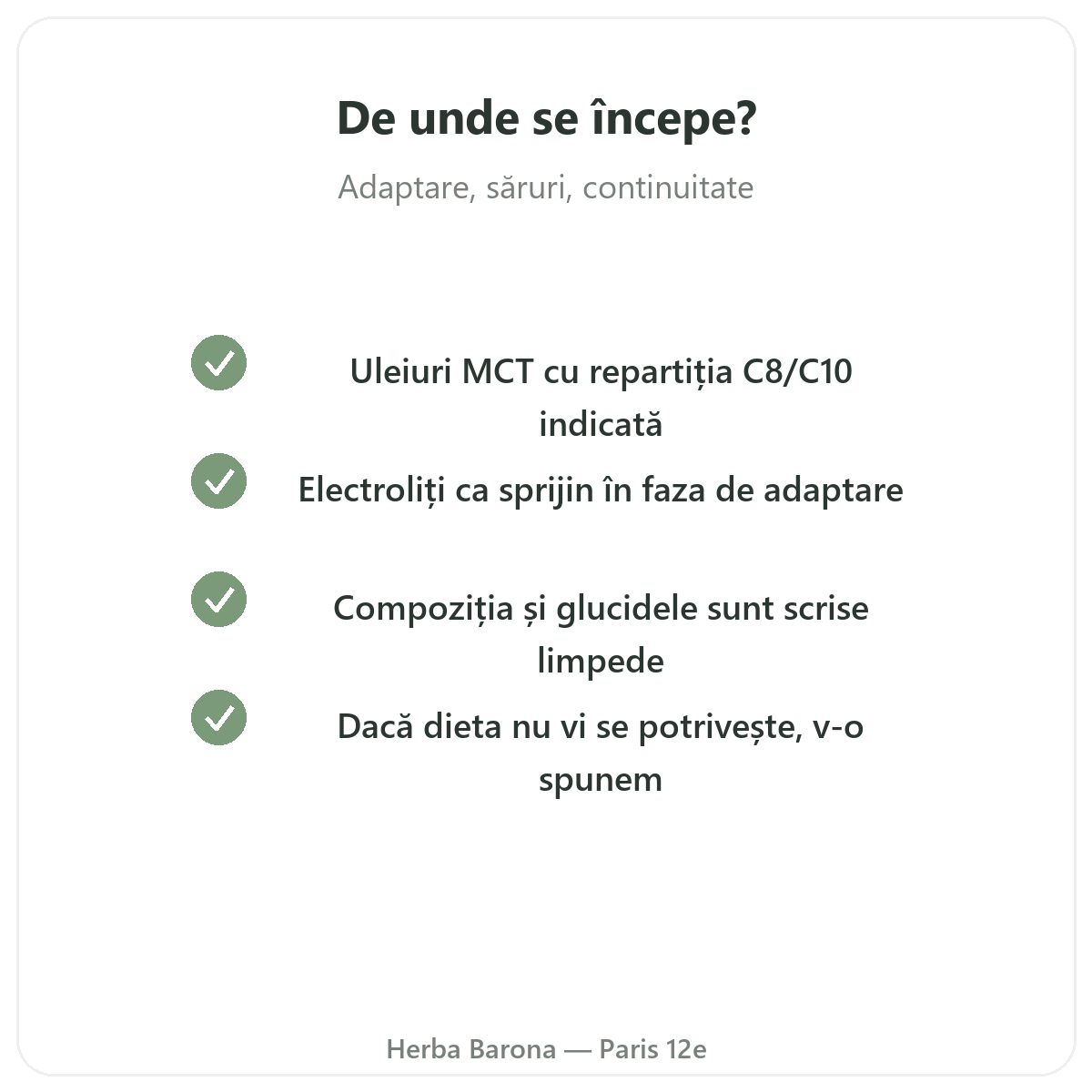 Produse keto și cetogene - ingrediente active cheie de ales la Herba Barona Paris, arondismentul 12