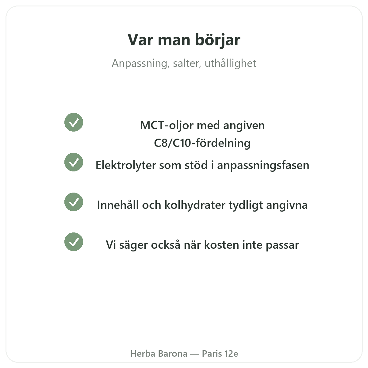 Keto- och ketogena produkter - viktiga aktiva ämnen att välja hos Herba Barona Paris 12e