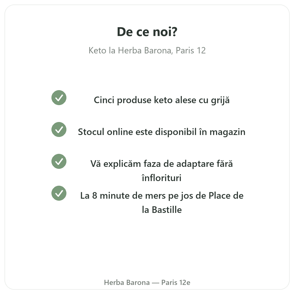De ce să cumpărați produse keto și cetogene la Paris de la Herba Barona Paris, arondismentul 12