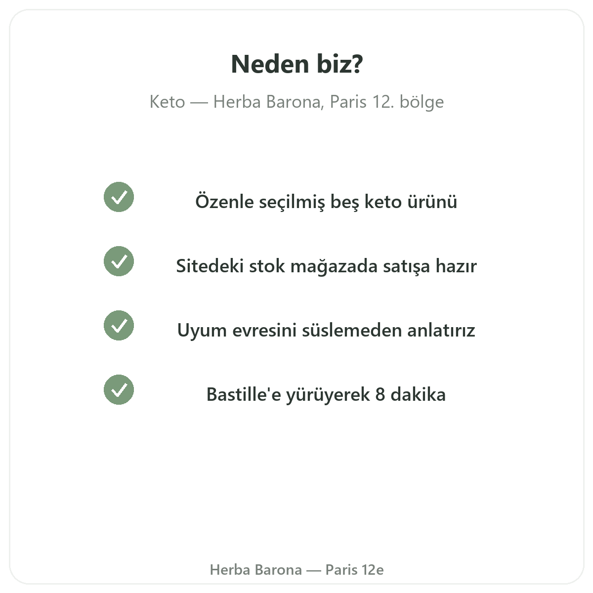 Paris’te Herba Barona’dan neden keto ve ketojenik ürün almalı - Herba Barona Paris 12. bölge
