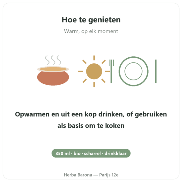 Kippenbotbouillon 350ml – Jarmino gebruiksaanwijzing en dosering Paris Herba Barona
