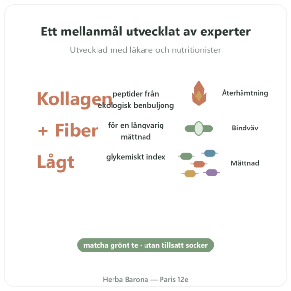 Kollagenbar matcha – Jarmino fördelar och nyckelfakta Paris Herba Barona