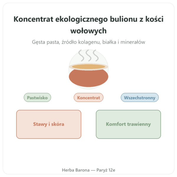 Koncentrat bio bulionu z kości wołowych 440g – Jarmino prezentacja Paris Herba Barona