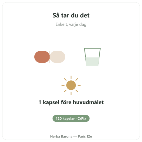 Kromipikolinat 200 µg Novoma 120 kapslar kvalitet Paris Herba Barona