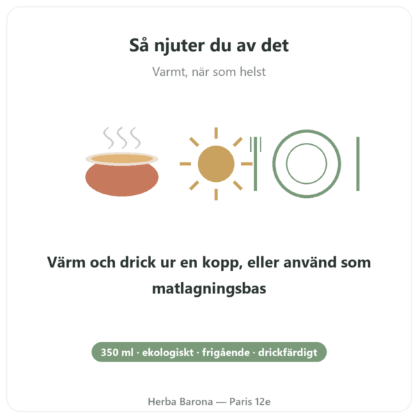 Kycklingbensbuljong 350ml – Jarmino användning och dosering Paris Herba Barona