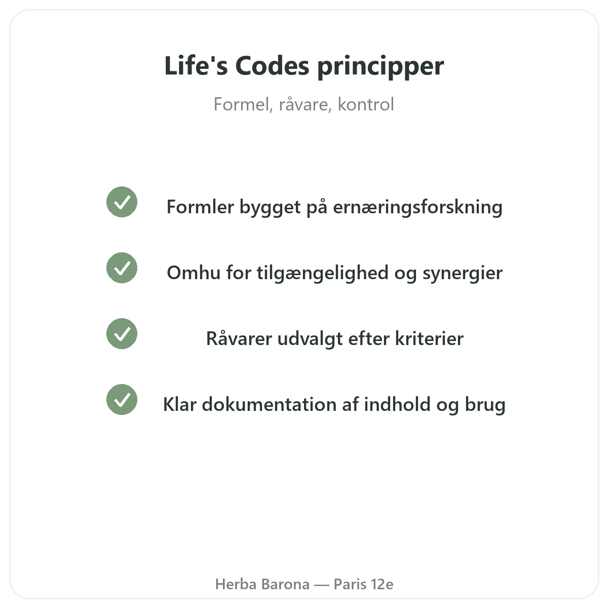 Life's Code - engagement og kvalitet hos Herba Barona Paris 12