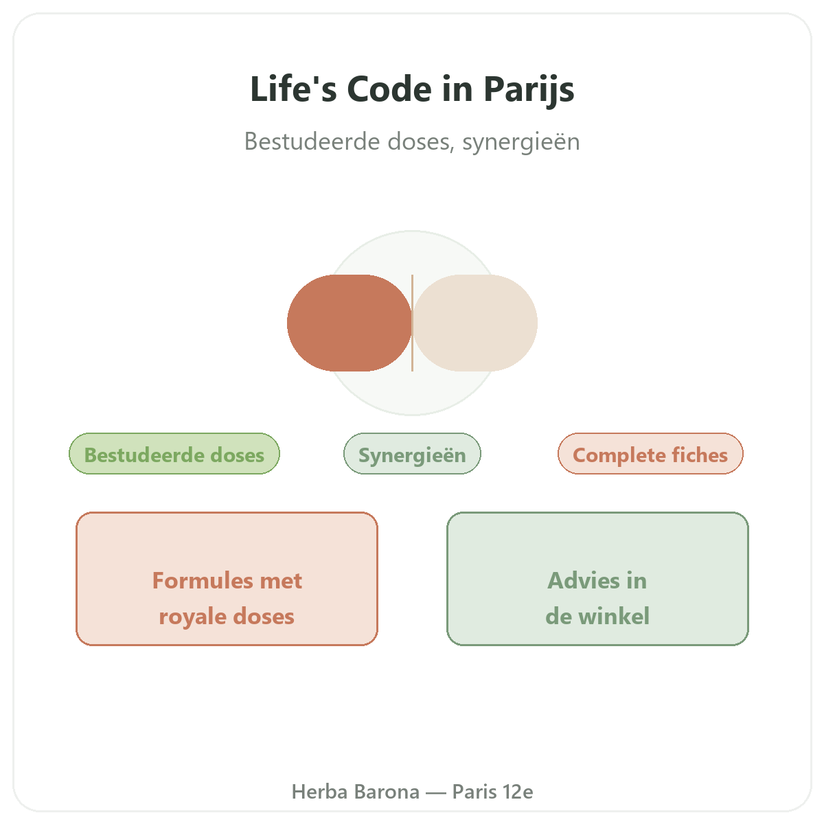 Life's Code in Parijs - bij Herba Barona Parijs 12e