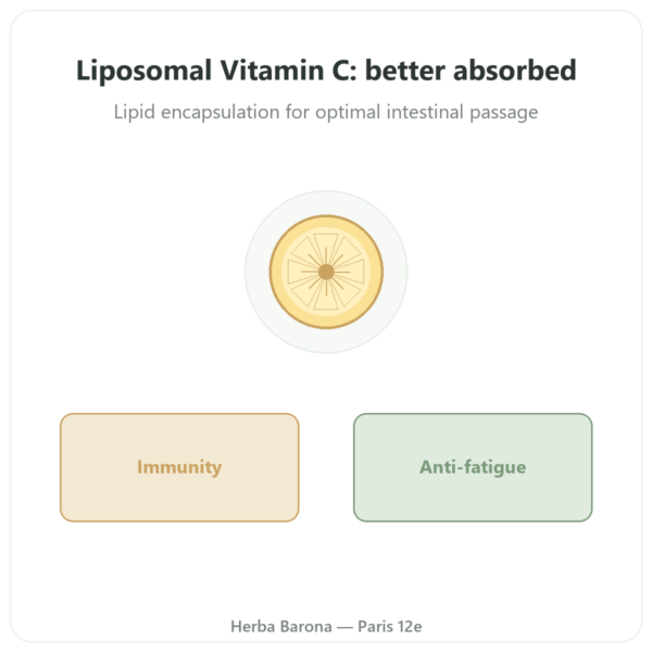 Liposomal Vitamin C 1000mg – Novoma – 90 capsules presentation Paris Herba Barona