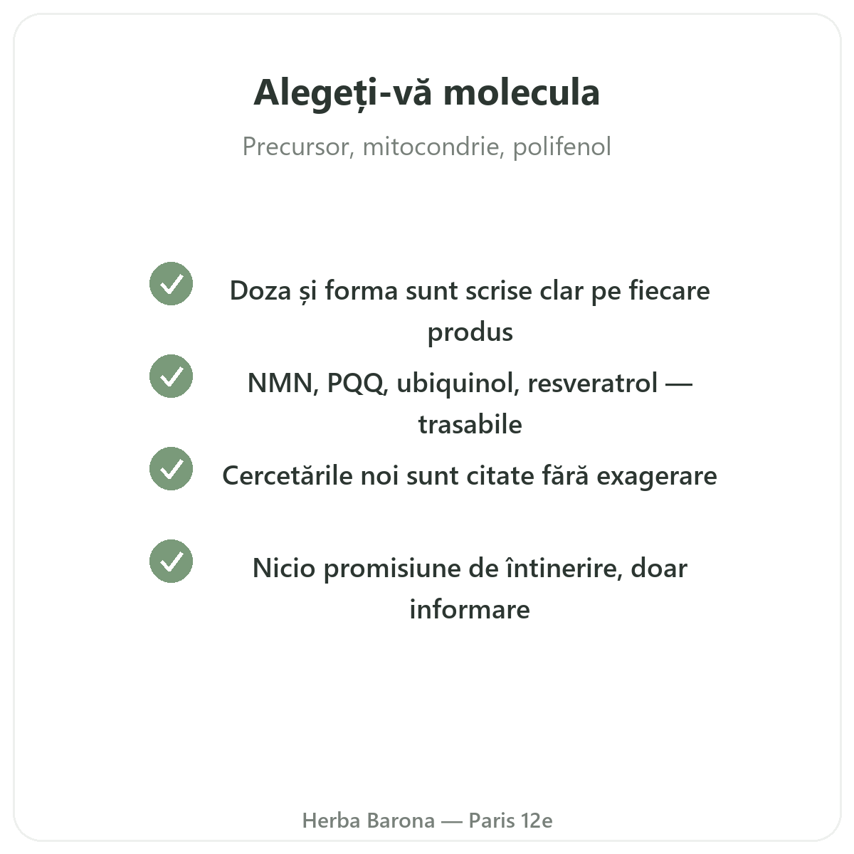 Suplimente pentru longevitate și anti-îmbătrânire - ingrediente active de ales la Herba Barona, Paris, arondismentul 12