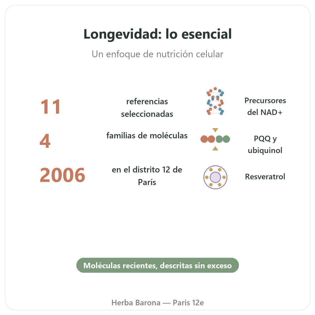 Complementos longevidad y antiedad en breve - cifras clave en Herba Barona Paris 12e