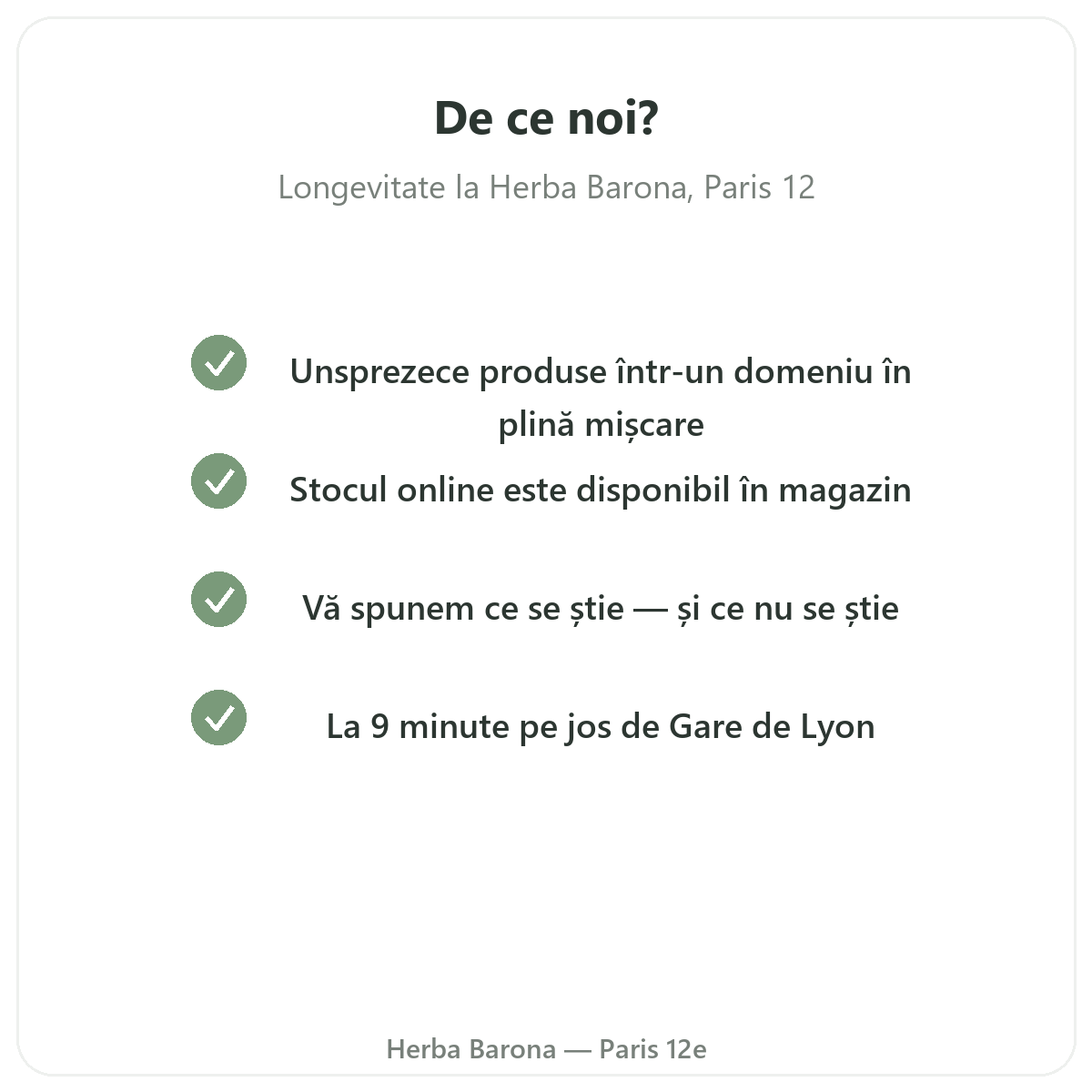 De ce să cumpărați suplimente pentru longevitate și anti-îmbătrânire la Paris de la Herba Barona, Paris, arondismentul 12