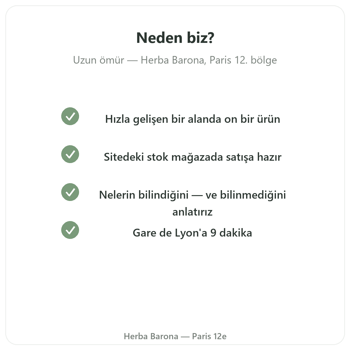 Paris’te uzun yaşam ve yaşlanma karşıtı takviyeler neden Herba Barona Paris 12e’den alınmalı