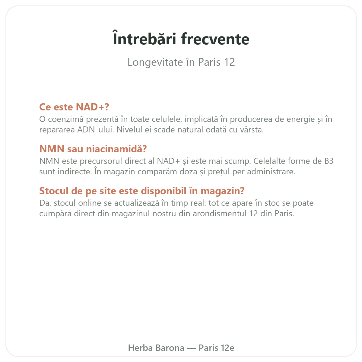 Întrebări frecvente despre suplimente pentru longevitate și anti-îmbătrânire la Paris - Herba Barona, Paris, arondismentul 12