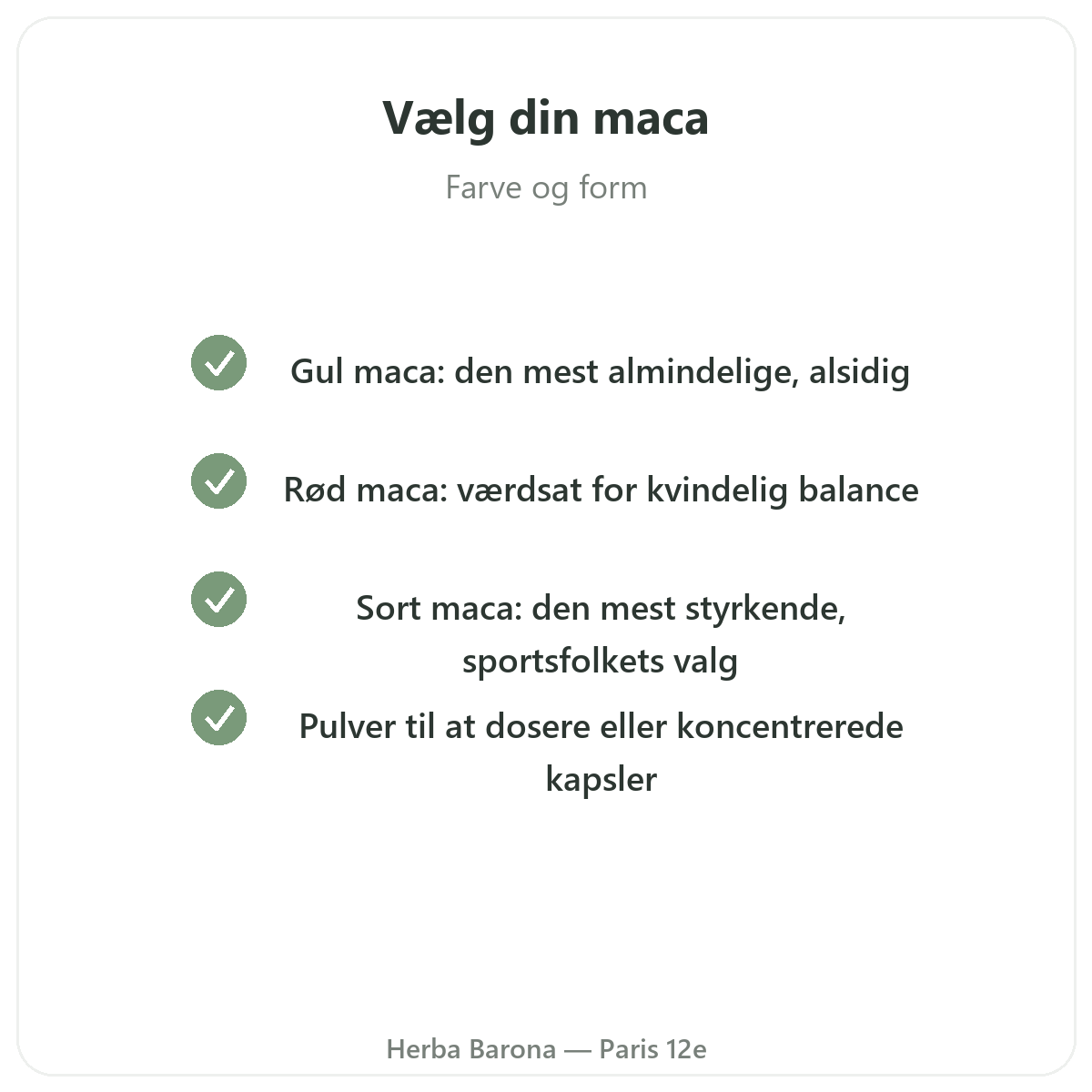 Økologisk maca fra Peru i Paris - kvalitetsløfter hos Herba Barona Paris 12