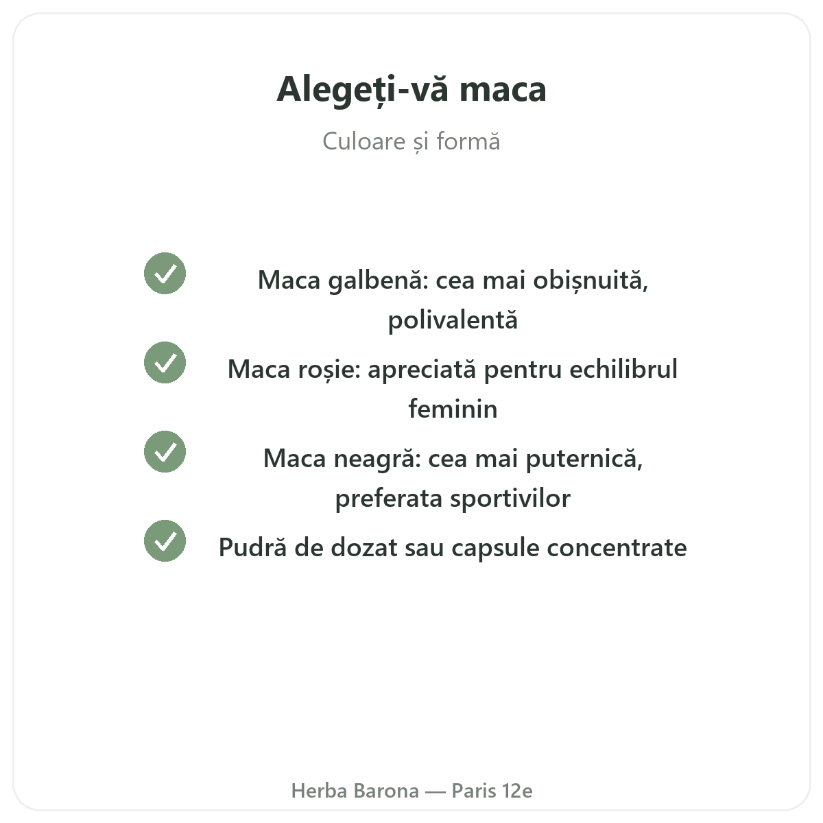 Maca bio Perou Paris Paris - engagements qualite chez Herba Barona Paris 12e