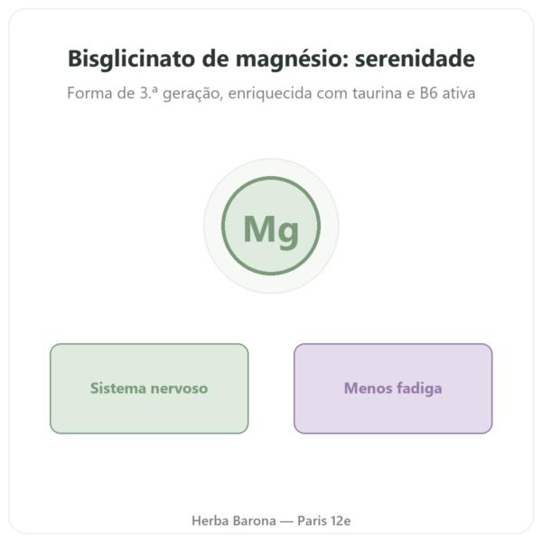 Magnésio Bisglicinato Novoma 120 cápsulas apresentação Paris Herba Barona