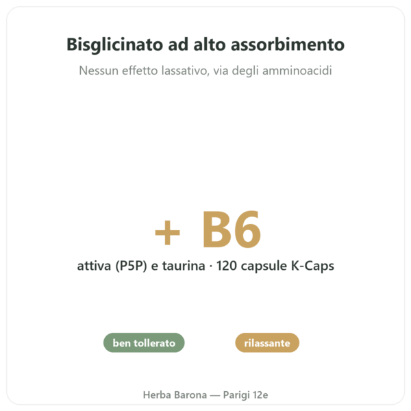 Magnesio Bisglicinato – Novoma – 120 Capsule benefici e dati chiave Paris Herba Barona