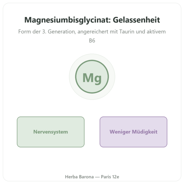 Magnesium-Bisglycinat + Taurin + B6 – Novoma – 120 Kapseln Vorstellung Paris Herba Barona