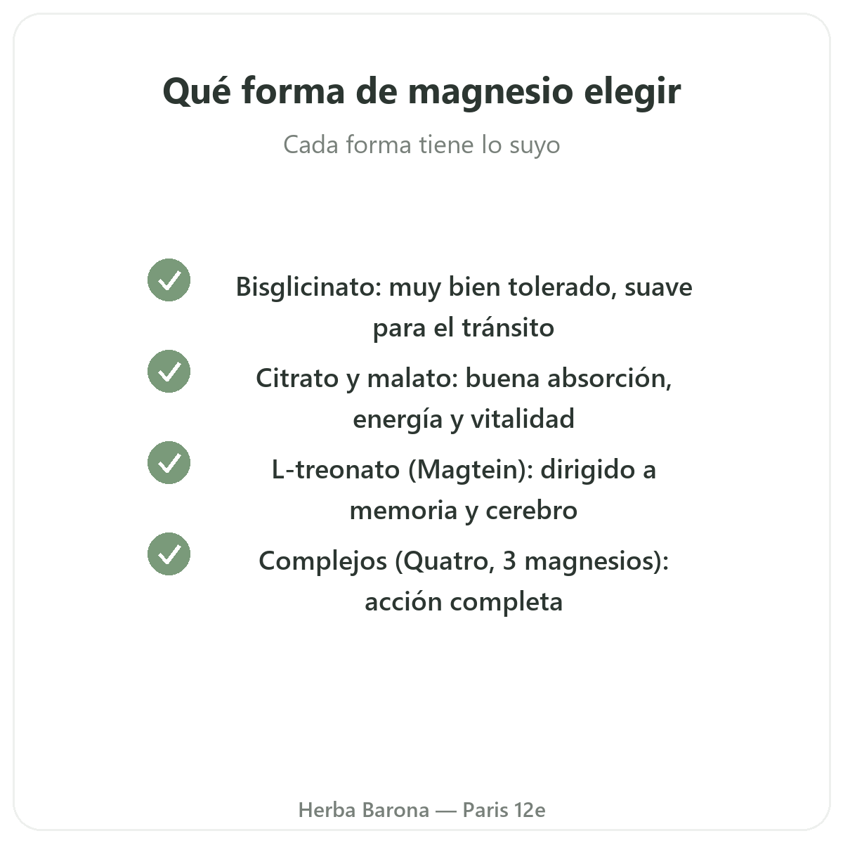 Magnesio París París - compromisos de calidad en Herba Barona París 12e