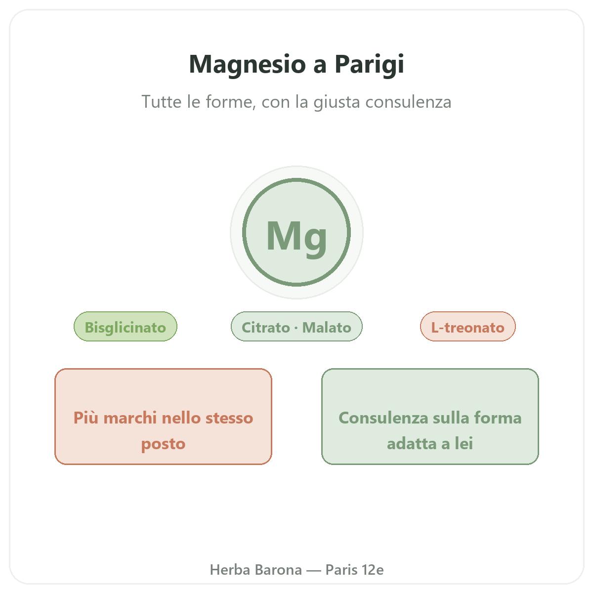 Magnesio Parigi - presentazione del marchio da Herba Barona Parigi 12e