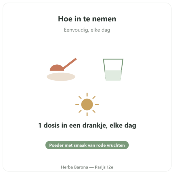 Marien Collageen in Poeder smaak rode vruchten – Novoma kwaliteit Paris Herba Barona