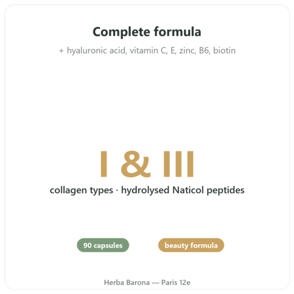 Marine Collagen – Novoma – 90 capsules benefits and key facts Paris Herba Barona