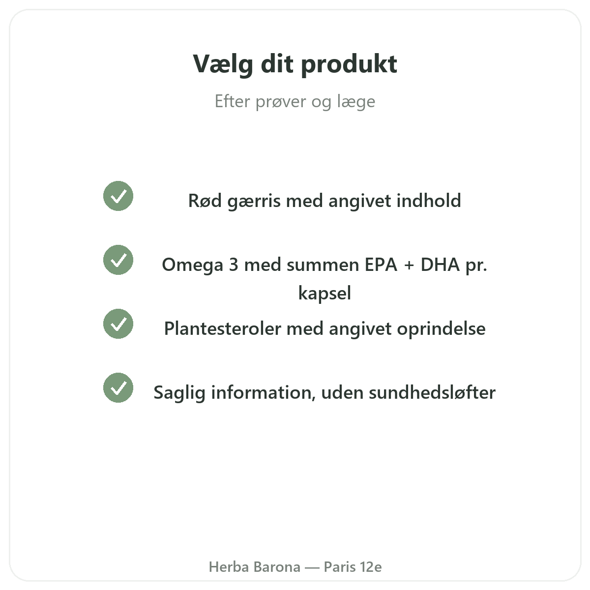 Kosttilskud til lipidbalance - vigtige aktive stoffer hos Herba Barona Paris 12