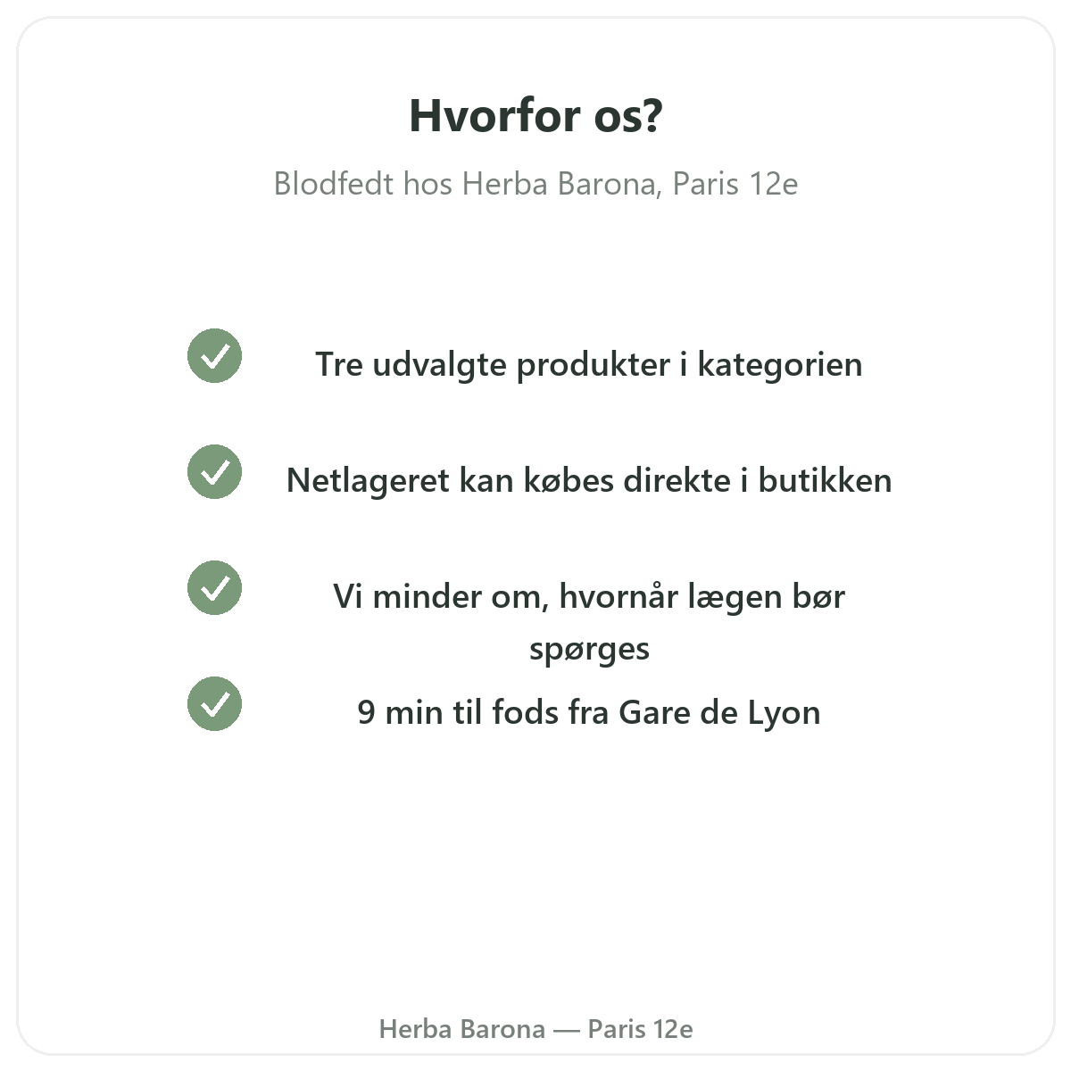 Hvorfor købe kosttilskud til lipidbalance i Paris hos Herba Barona Paris 12