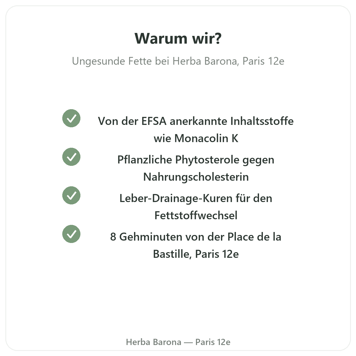 Warum Präparate für die Fettstoffwechsel-Balance in Paris bei Herba Barona kaufen Paris 12e