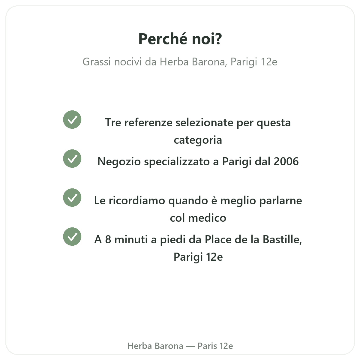 Perché acquistare Integratori equilibrio lipidico a Parigi da Herba Barona Parigi 12e