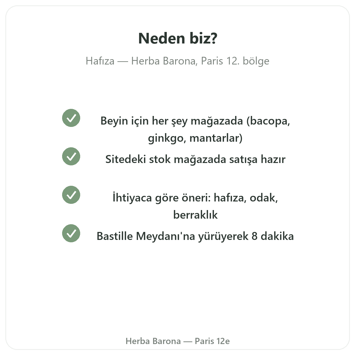 Paris’te Herba Barona Paris 12. bölgeden neden hafıza ve konsantrasyon ürünü alınmalı