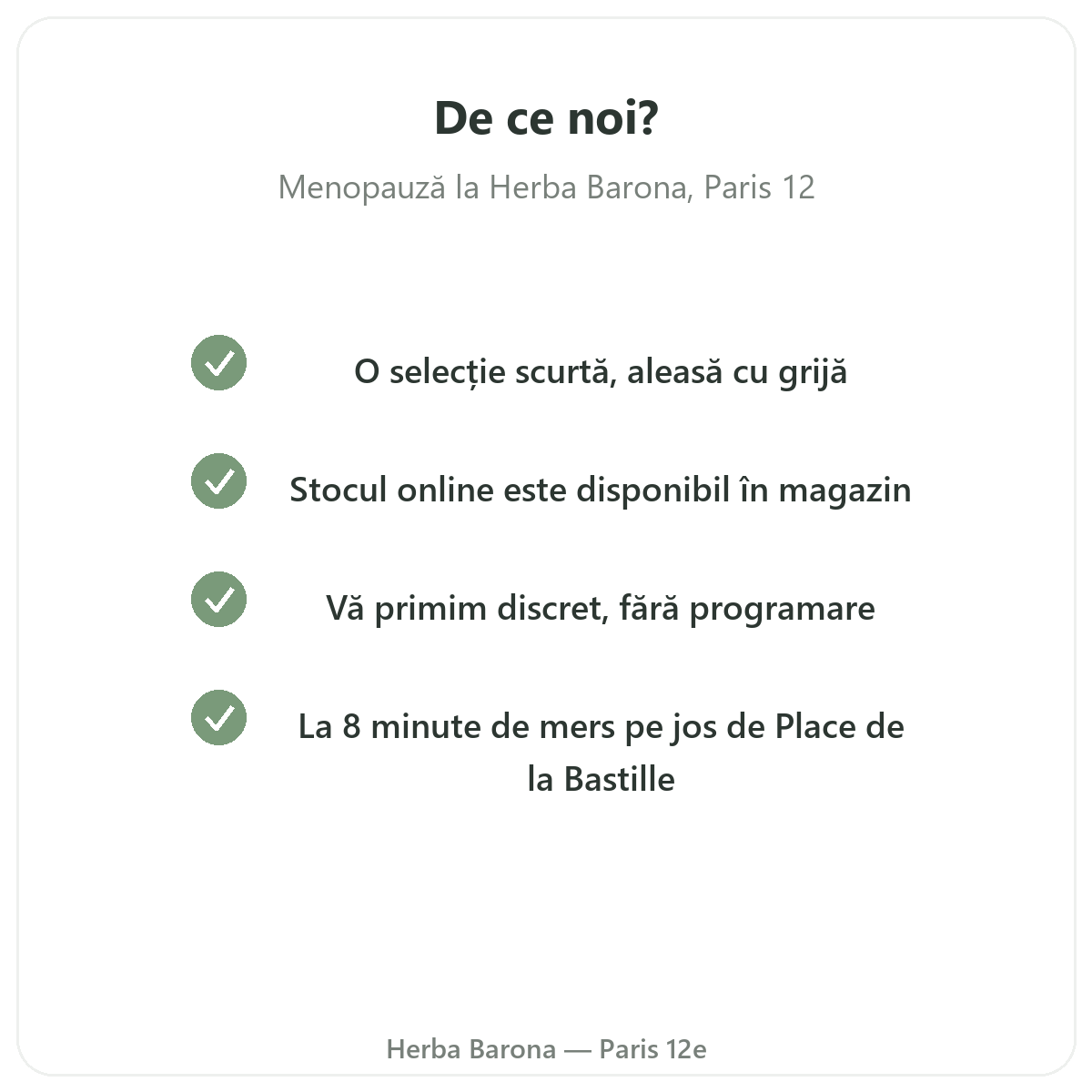 De ce să cumpărați suplimente pentru menopauză la Paris de la Herba Barona Paris, arondismentul 12