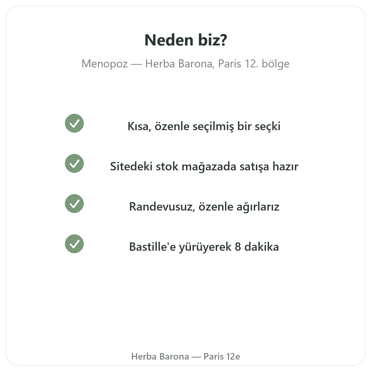 Paris’te Herba Barona Paris 12. bölgeden neden menopoz takviyesi alınmalı