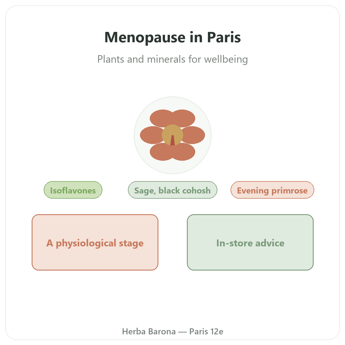 Menopause supplements in Paris - at Herba Barona Paris 12e