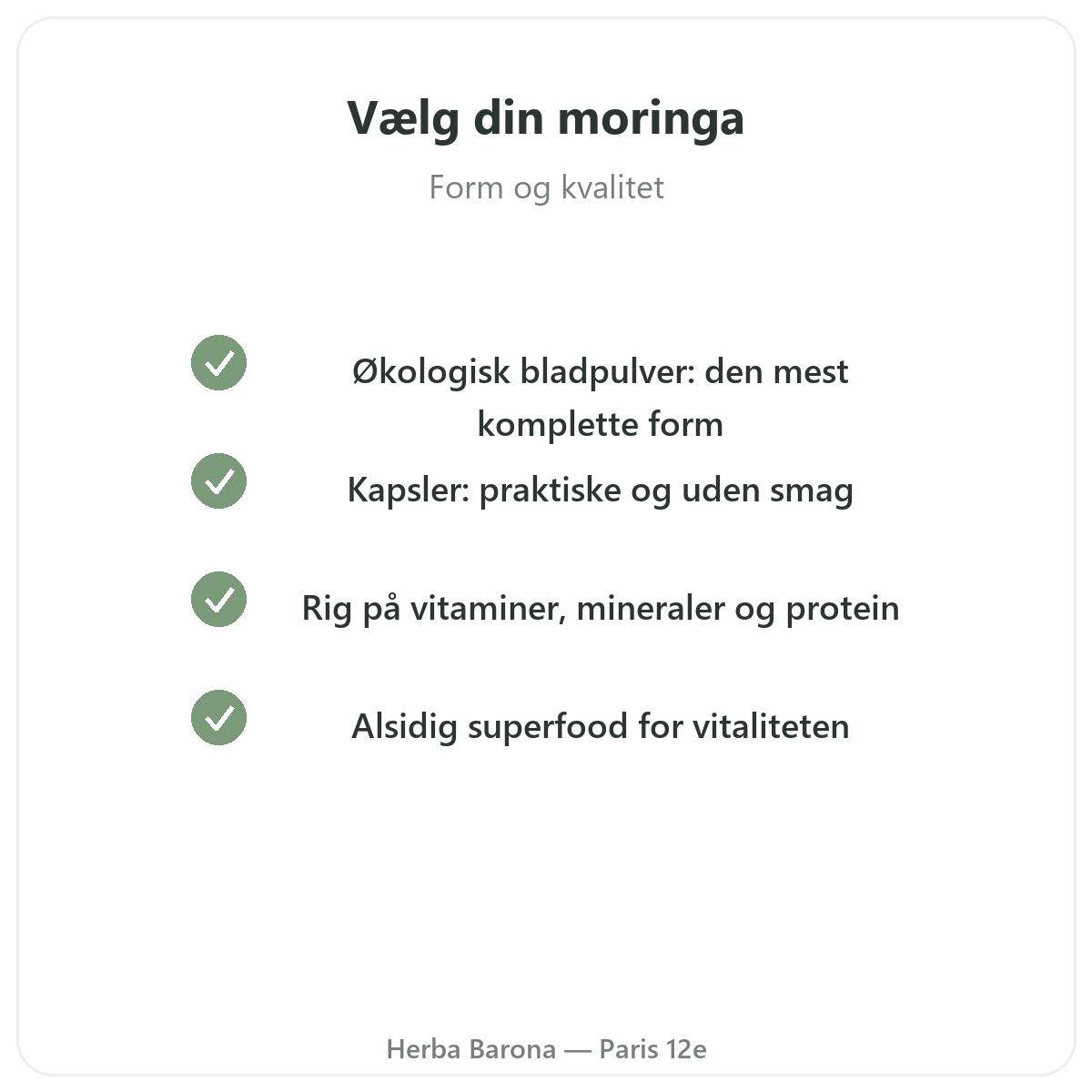 Moringa Paris Paris - kvalitetsløfter hos Herba Barona Paris 12