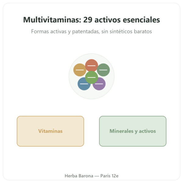 Multivitaminas – Novoma – 120 cápsulas presentación Paris Herba Barona