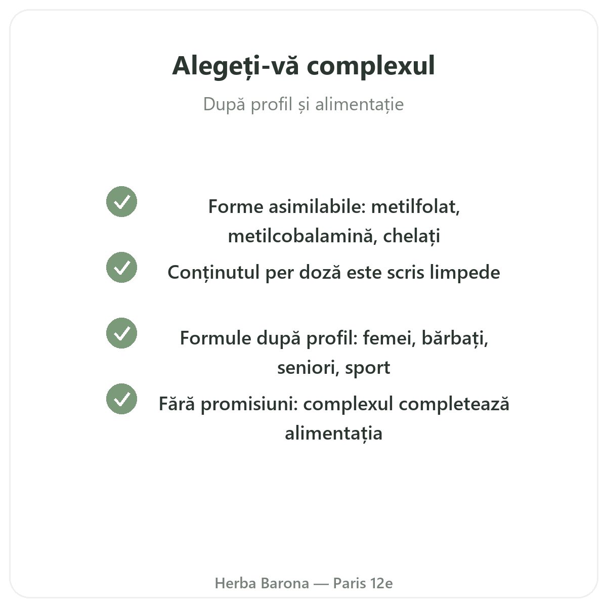 Multivitamine - ingrediente active cheie de ales la Herba Barona, Paris, arondismentul 12