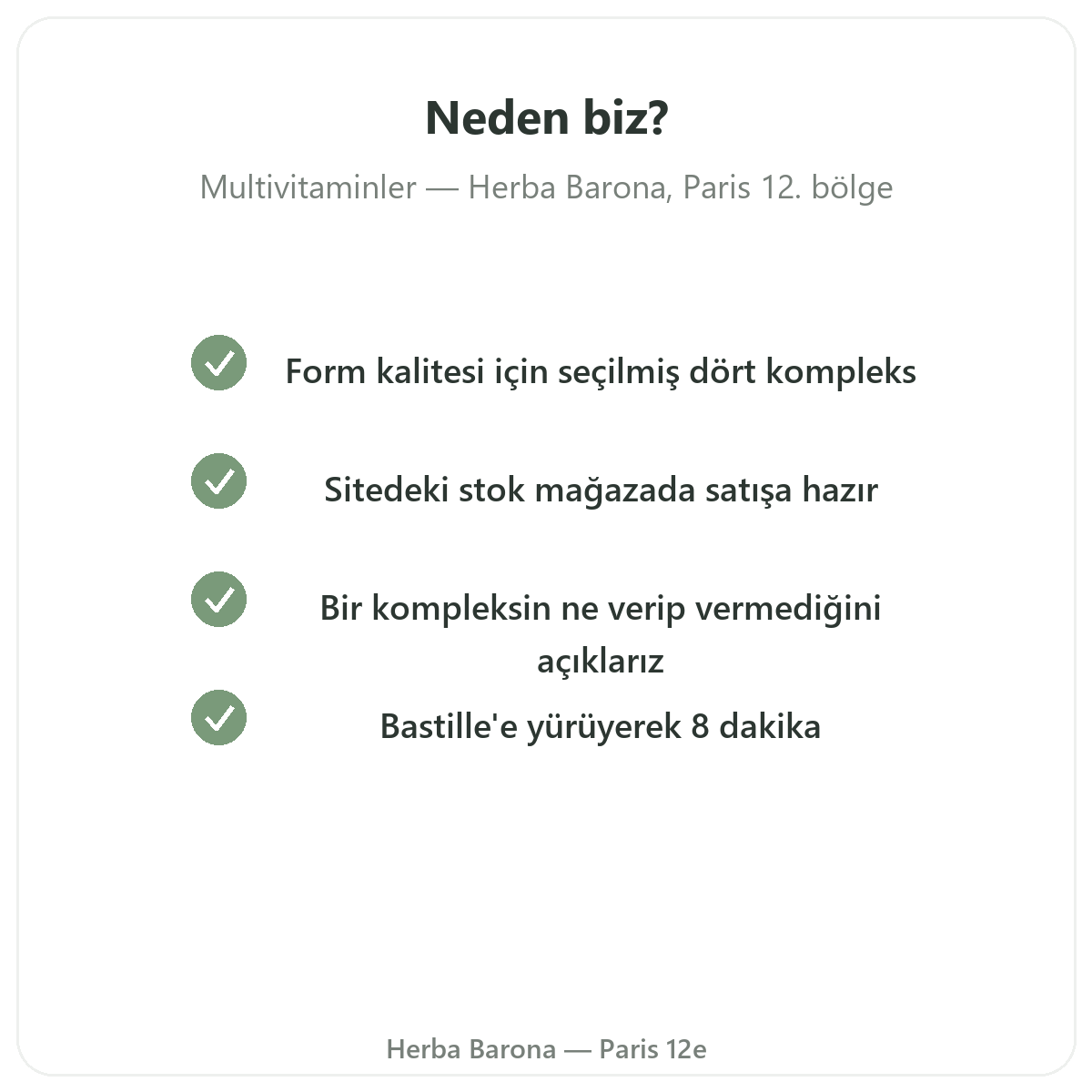 Neden Herba Barona Paris 12. bölgeden Multivitamin satın almalı