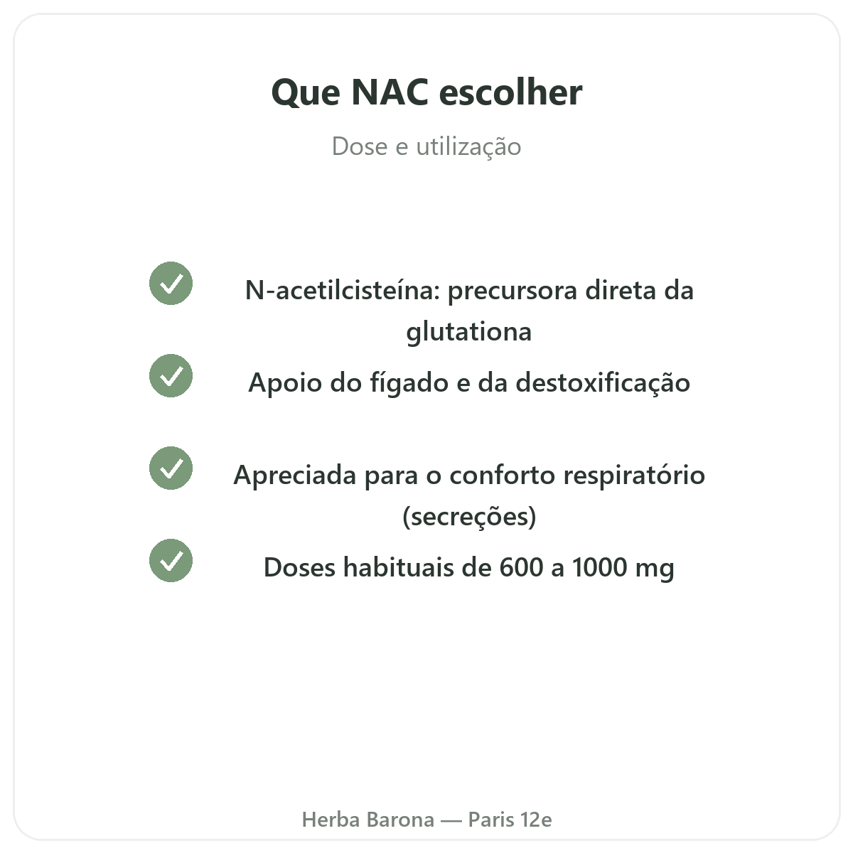 NAC em Paris - compromissos de qualidade na Herba Barona Paris 12e