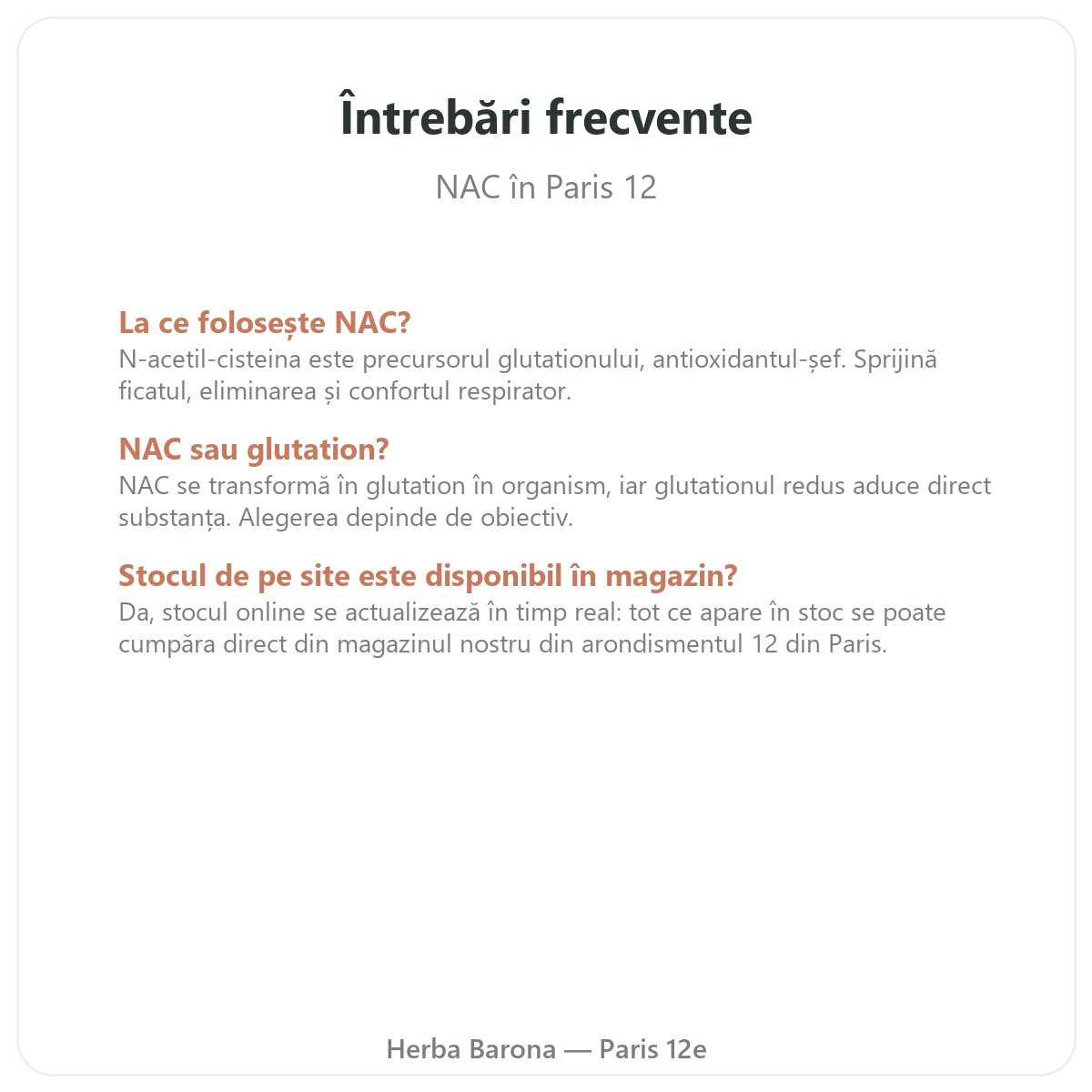 Întrebări frecvente NAC Paris la Paris - Herba Barona Paris, arondismentul 12