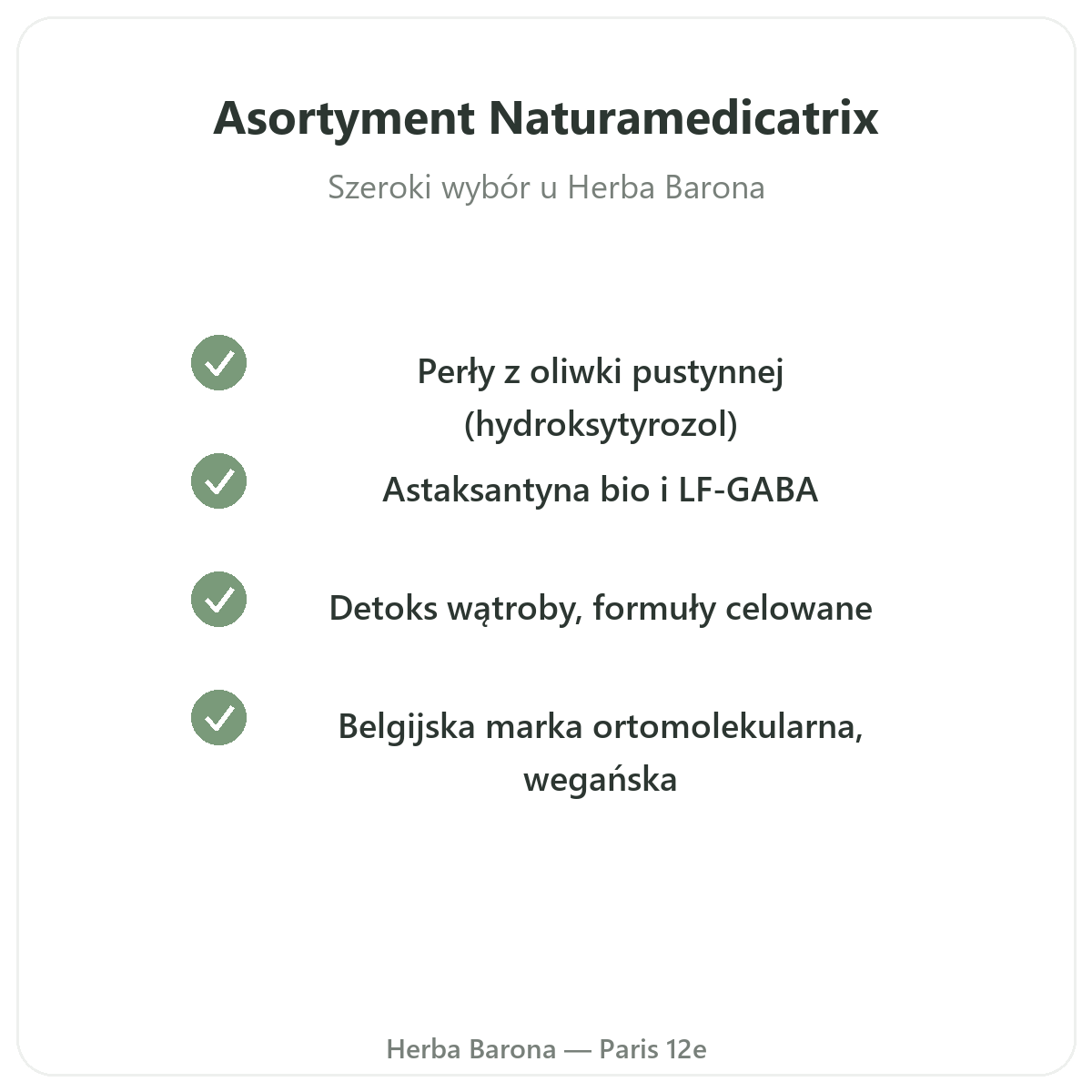 Gama Naturamedicatrix dostępna w Polsce i z wysyłką do Polski w Herba Barona