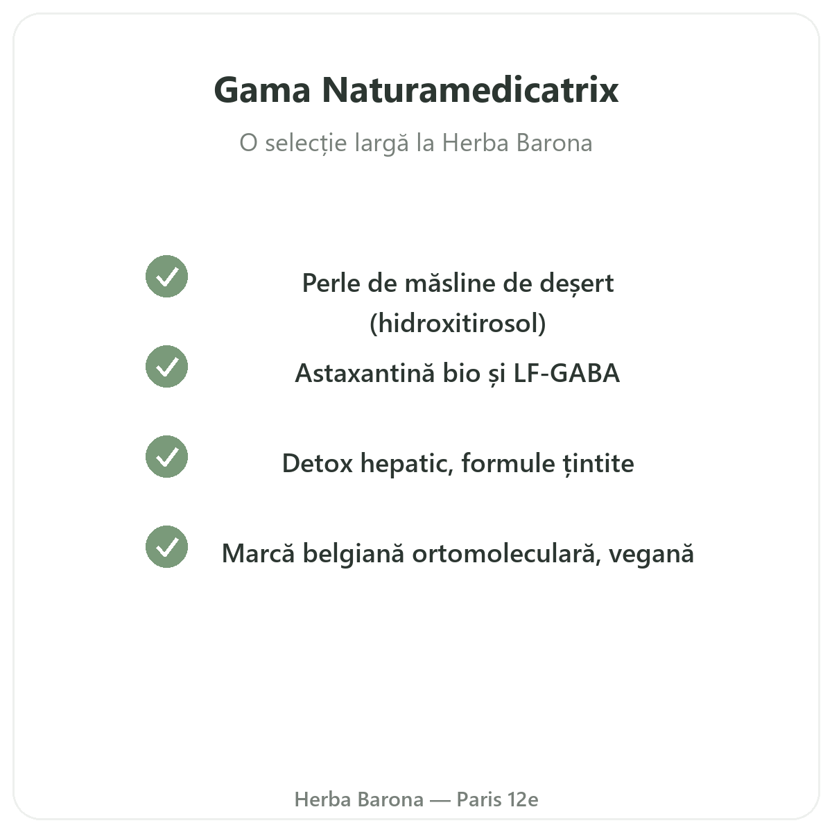 Gama de produse Naturamedicatrix la Paris la Herba Barona, Paris, arondismentul 12