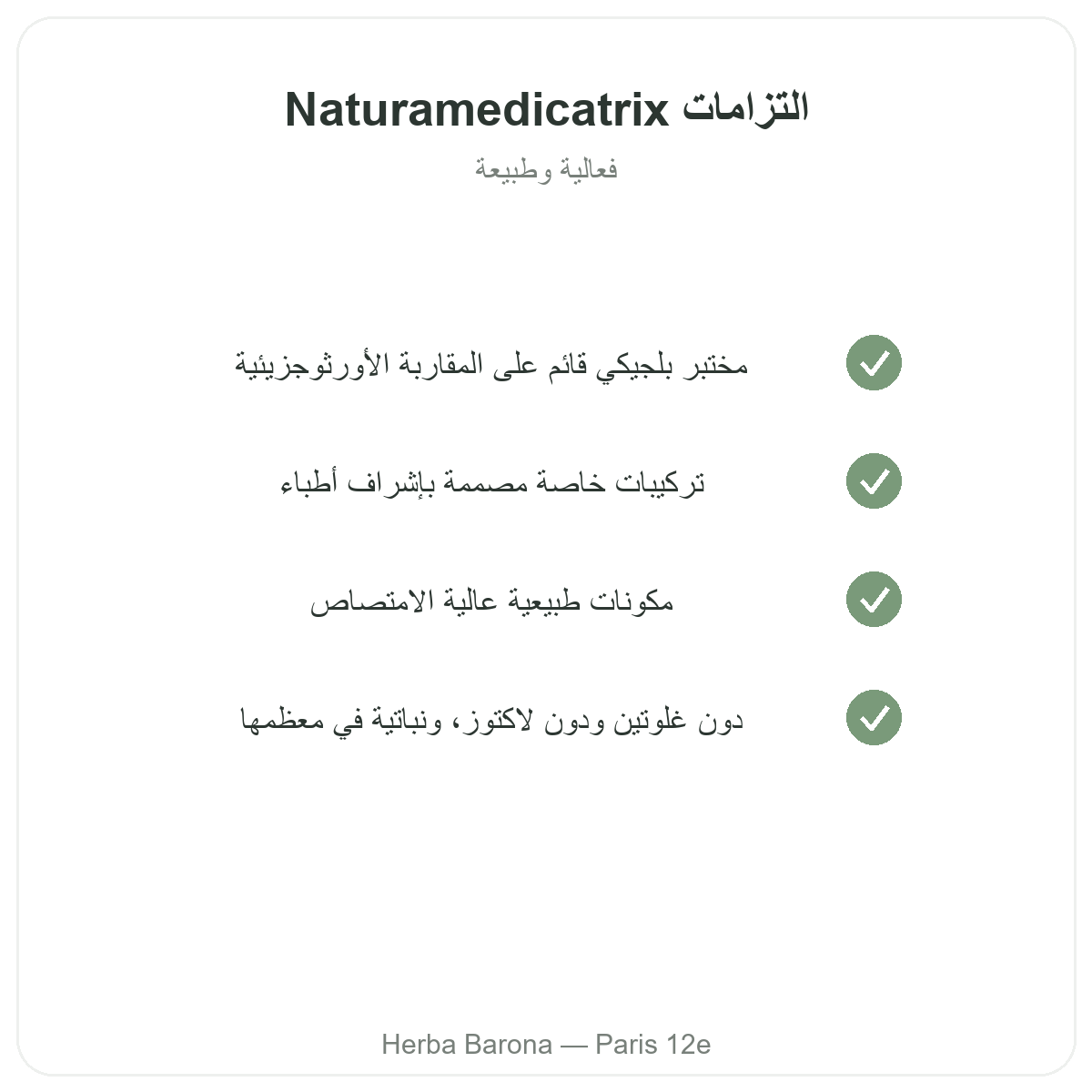 Naturamedicatrix في باريس - التزامات الجودة لدى Herba Barona باريس 12