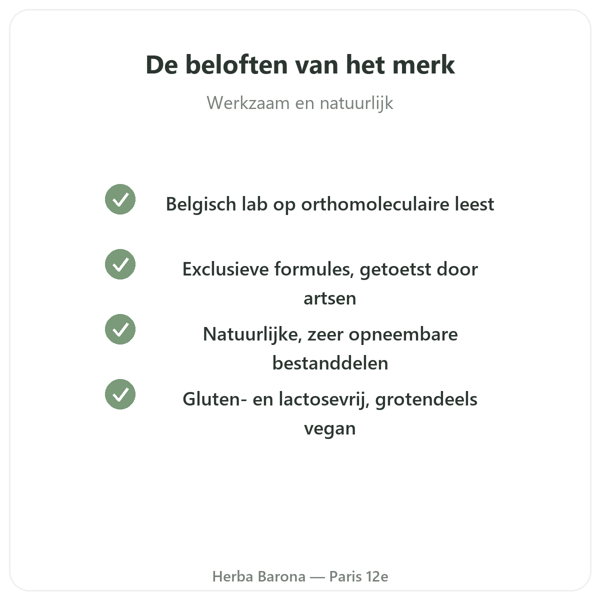 Naturamedicatrix Parijs - kwaliteitsbeloften bij Herba Barona Parijs