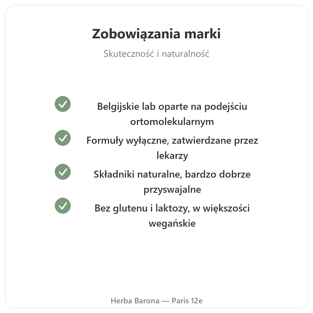 Naturamedicatrix - zobowiązania jakościowe w Herba Barona - wysyłka do Polski