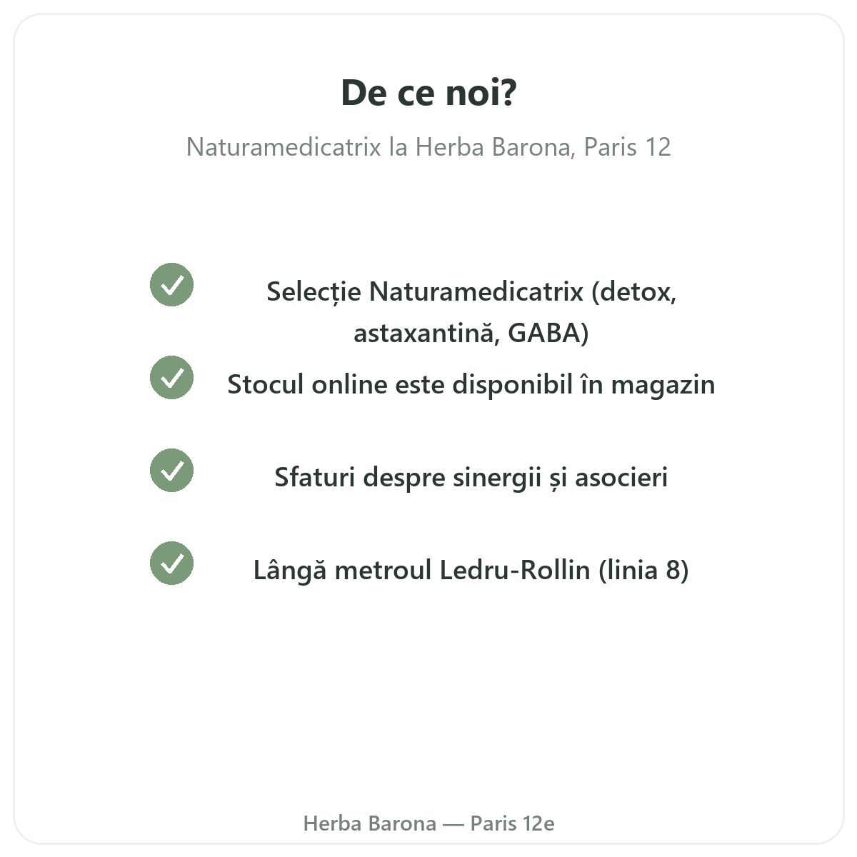 De ce să cumpărați Naturamedicatrix la Paris de la Herba Barona, Paris, arondismentul 12